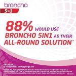 Broncho 5in1 Multi-Symptom Action Syrup (120ml) relieves all coughs and sore throat associated with a cold. Alcohol and sugar free.