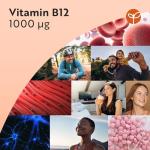 Nutravita Vitamin B12 1000mcg - 365 High Strength Vegan Tablets (1 Year Supply) - Max Strength B12 Supplement - Contributes to The Reduction of Tiredness and Fatigue - Made in The UK