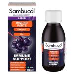 Sambucol Natural Black Elderberry Immuno Forte, Vitamin C, Zinc, Immune Support Supplement Liquid, Syrup, 120 ml (Pack of 1)
