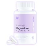 Bettervits Magnesium Glycinate Complex with Citrate, Malate, Zinc & Vitamin D3 | Magnesium Supplements for Muscle Recovery, Heart Health & Sleep Support - High Absorption | 60 Capsules
