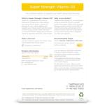 Healthspan Super Strength Vitamin D3 | Immune Health | Bone, Teeth & Muscle Health | Contains 1,000iu of Natural Source Vitamin D3 in Each Tablet | Vegetarian (240 Tablets)