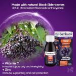 Sambucol Natural Black Elderberry Immuno Forte, Vitamin C, Zinc, Immune Support Supplement Liquid, Syrup, 120 ml (Pack of 1)