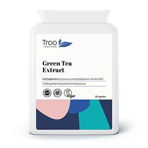 Troo Health Care Green Tea Extract Supplement (12,480mg) - 90 Capsules - Providing Polyphenols, Catechins and EGCG - UK Manufactured to GMP Standards