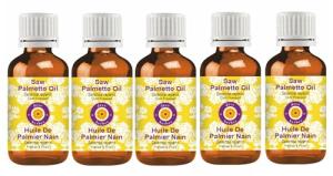 dève herbes Pure Saw Palmetto Oil (Serenoa repens) Cold Pressed Pack of Five 100mlx5 (16.9 OZ)