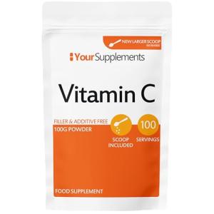 Vitamin C Powder 100g - Ascorbic Acid | 100% Pure British Pharmaceutical Grade | Non-GMO | Scoop Included