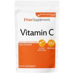 Vitamin C Powder 100g - Ascorbic Acid | 100% Pure British Pharmaceutical Grade | Non-GMO | Scoop Included