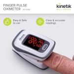 Kinetik Wellbeing Finger Pulse Oximeter - Heart Rate Monitor Used by the NHS, Blood Oxygen Saturation Monitor for Adults & Kids, Accurate Sats Pulse Heart-Rate - In Association with St John Ambulance
