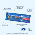 Spatone 100% Natural Iron Supplement (42 Sachets), Daily Convenient Liquid Iron Sachets, Nothing Artificial, Better Absorption than Tablets, Less Side Effects, Original Flavour