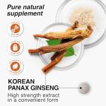 Korean Ginseng Max 3125mg 120 Tablets | High Strength Panax Ginseng | Cognitive Health & Endurance | GMP Approved | Immune Health Support | Vegan Letterbox Friendly | by Brightcaps