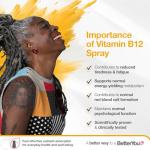 BetterYou Vitamin B12 Oral Spray, High Strength Methylcobalamin Supplement, 1200mg per dose to Boost Energy, Natural Apricot Flavour, 48-Day Supply