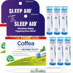 Boiron Coffea Cruda 30C - 6 Total Blue Tubes - Homeopathic Sleep Aid for Restless Sleep, Mental Hyperactivity, Racing Thoughts, and Difficulty Sleeping with Blue Ink Pen