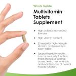 Multivitamin & Minerals 23 Essential Active Vegan High Strength Multivitamin Tablets for Women & Men with Iron A-Z Complete Daily Vegan Vitamins Gluten Free GMO Free (3 Month Supply) UK Made New Leaf
