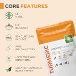 NATURE SQUARED Turmeric [Blend]: Premium Turmeric (2335mg) and Black Pepper Capsules with 95% Curcumin&MCTs - 240 High Strength Capsules - 8 Month Supply - Vegan - Non GMO - Gluten Free - GMP- UK Made