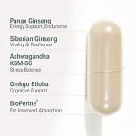 Vital Haven Ginseng Supplement 4000mg - Korean Panax | Ashwagandha KSM 66 | Siberian Ginseng & Ginkgo Biloba - UK Made