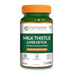 Pure Nutrition Milk Thistle | 120 Tabs | Liver Health Supplement with Natural Silymarin Exract, N-Acetyl L-Cysteine (NAC), Curcumin, Amla & Vitamin C.
