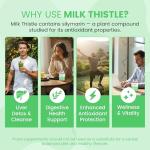 GUMEEZ Milk Thistle Gummies 1200mg – High Strength Liver Detox & Cleanse Supplement with Dandelion Root Extract – Supports Liver Health, Antioxidant & Wellness – Strawberry Flavour – 30 Day Supply