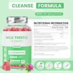 GUMEEZ Milk Thistle Gummies 1200mg – High Strength Liver Detox & Cleanse Supplement with Dandelion Root Extract – Supports Liver Health, Antioxidant & Wellness – Strawberry Flavour – 30 Day Supply