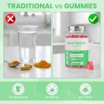 GUMEEZ Milk Thistle Gummies 1200mg – High Strength Liver Detox & Cleanse Supplement with Dandelion Root Extract – Supports Liver Health, Antioxidant & Wellness – Strawberry Flavour – 30 Day Supply