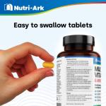 Nutri-Ark Multivitamin | 26 Key Multivitamins & Minerals for Women & Men Including Vitamin B12, K (K2), D (D3), C & Folic Acid | 3 Months Supply | Suitable for Vegetarians