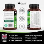 Multivitamin & Minerals 23 Essential Active Vegan High Strength Multivitamin Tablets for Women & Men with Iron A-Z Complete Daily Vegan Vitamins Gluten Free GMO Free (3 Month Supply) UK Made New Leaf