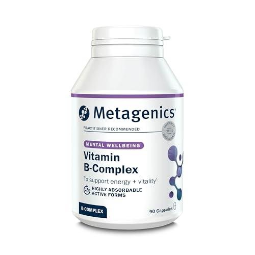 Metagenics High Strength Vitamin B Complex - Reduction of Tiredness and Fatigue - Supplement with Folate, Vitamin B6 + B12, Inositol & Choline - 90 Capsules
