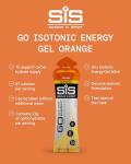 Science In Sport GO Isotonic Energy Gels, Running Gels with 22 g Carbohydrates, Low Sugar, Orange Flavour, 60 ml Per Serving (30 Pack)