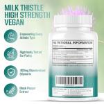 Milk Thistle Extract 10000mg - High Potency 400mg Silymarin per Capsule - 120 Capsules (Not Tablets) with Black Pepper Extract - Vegan Liver Support Supplement - 4-Month Supply - Made in UK