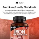 Gentle Iron Tablets 28mg High Strength Ferrous Fumarate Iron - Vegan Iron Supplements for Men and Womens Health - Reduction in Tiredness and Fatigue, Supports Immune, Health and Energy