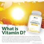 Nu U Nutrition - Vitamin D 4000IU - 365 Softgel Capsules not Tablets - 1 Year Supply - Quadruple Strength - Easy to Swallow - Cholecalciferol Form Vitamin D3 Supplement - Made in The UK