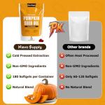 NavoSupply-Pumpkin Seed Oil 3000mg - 100% Cold Pressed | 80% Linoleic & Oleic Acid | 180 Softgels, Naturally High in Essential Fatty Acids