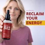 Vitamin B12 Liquid Drops (3000 mcg) Made in UK by Nature Provides - Methylcobalamin + Adenosylcobalamin (50ml), High Strength, Bioactive, Vegan, Energy & Sleep Support, Sublingual, Like B12 injections