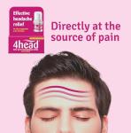 4 Head Levomenthol Stick for Headache Relief, 3.6 g