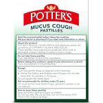 Potter's Mucus Cough Pastilles, Non-Drowsy, 20 Pastilles - Relieve The Symptoms of Catarrh, Coughs and Colds