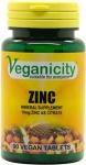 Veganicity Zinc 10mg : Mineral Supplement : 90 Tablets