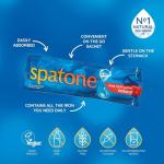 Spatone 100% Natural Iron Supplement (28 Sachets), Daily Convenient Liquid Iron Sachets, Nothing Artificial, Better Absorption than Tablets, Less Side Effects, Original Flavour
