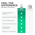 Magnesium Glycinate (Bisglycinate), 2 Month Supply - 240 Capsules, 2750mg (303mg Magnesium), Chelated Magnesium Supplements, Highly Bioavailable, Made in UK - GMP Certified - Love Life Supplements