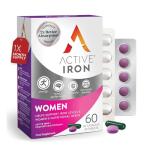 Active Iron Supplement 17 mg + Multivitamin for Women – Clinically Proven to Increase Energy & Reduce Tiredness – Gentle, Non-Constipating Iron + Women’s Multivitamin – 30 Capsules + 30 Tablets