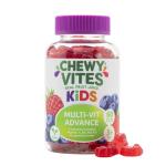 Chewy Vites Kids Multivitamin Advance, 60 Kids Vitamins Gummies, 11 Essential Nutrients, 2 Months Supply, Real Fruit Juice, Vegan, Age 3 +, Blueberry and Raspberry Flavour