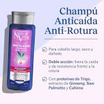 NaturVital Anti-Breakage Hair Loss Shampoo for Long Hair | Paraben and Silicone Free | with Saw Palmetto + Ginseng + Caffeine - 300 ml