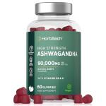 Ashwagandha Gummies 90,000mg Per Bottle | High Strength with Vitamin B6 & D3 | 1500mg x 60 Vegan Gummies | Natural Berry Flavour | Horbaach
