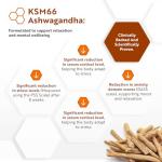 Nutravita Ashwagandha KSM-66 7200mg Before Extraction, Relax Complex with Magnesium, Lion's Mane L-Tryptopha, Supports Relaxation, Mental Wellbeing & Reduction in Fatigue - 120 Capsules