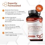 Nutravita Ashwagandha KSM-66 7200mg Before Extraction, Relax Complex with Magnesium, Lion's Mane L-Tryptopha, Supports Relaxation, Mental Wellbeing & Reduction in Fatigue - 120 Capsules