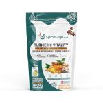 Spices2Go Turmeric Vitality High Strength Turmeric Capsules, 1380mg with Curcumin, Ginger and Black Pepper, Vegan Food Supplement, 120 Veg Capsules, 60 Days Supply - Made in Britain