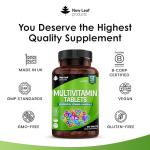 Multivitamin & Minerals - 365 Vegan Multivitamins Tablets (1 Year Supply) with Iron High Strength - 26 Essential Active Multivitamin Tablets for Women & Men A-Z Complete Daily Vitamins UK Made