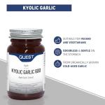 Quest - 120x Kyolic Garlic Tablets. High Strength 600mg Odourless Aged Garlic Extract for Heart, Immune, Digestive & Cognitive Health. Daily Dietary Supplement. Vegan & Gluten-Free (Pack of 1)