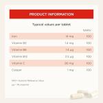 Healthspan IronCare (120 Tablets) | for Healthy Blood, Energy & Immunity | 14mg Iron | Stomach Friendly Complex | Added B Vitamins | Easy-Swallow | Vegan