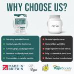 Spices2Go Turmeric Vitality High Strength Turmeric Capsules, 1380mg with Curcumin, Ginger and Black Pepper, Vegan Food Supplement, 120 Veg Capsules, 60 Days Supply - Made in Britain