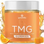 Goodvita TMG Gummies x60 | TMG (Betaine) Supplement High Strength 1000mg | Added Vitamin B6, B12 + Folic Acid | Citrus Orange Flavour | 1 Month Supply | Heart Health + Performance | Trimethylglycine