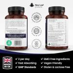 Zinc 50mg High Strength Tablets with Copper, Pure Zinc Supplements Contributes Towards The Immune System, Bone Health and Fertility, Vegan, Non-GMO, Made in UK by New Leaf 120 Tablets