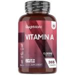 Vitamin A Tablets 10,000IU - 365 Tablets (1 Year Supply) - VIT A as Retinyl Acetate - Easy to Swallow, Gluten-Free, Non-GMO & Vegan-Friendly - Vitamin A Supplement for Men & Women - Made in The UK